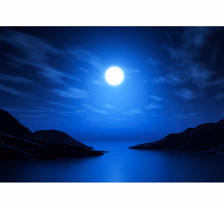 Fototapete Himmel mondnachtszene - TenStickers