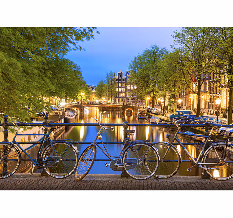Kanal amsterdam Foto wandtapete - TenStickers