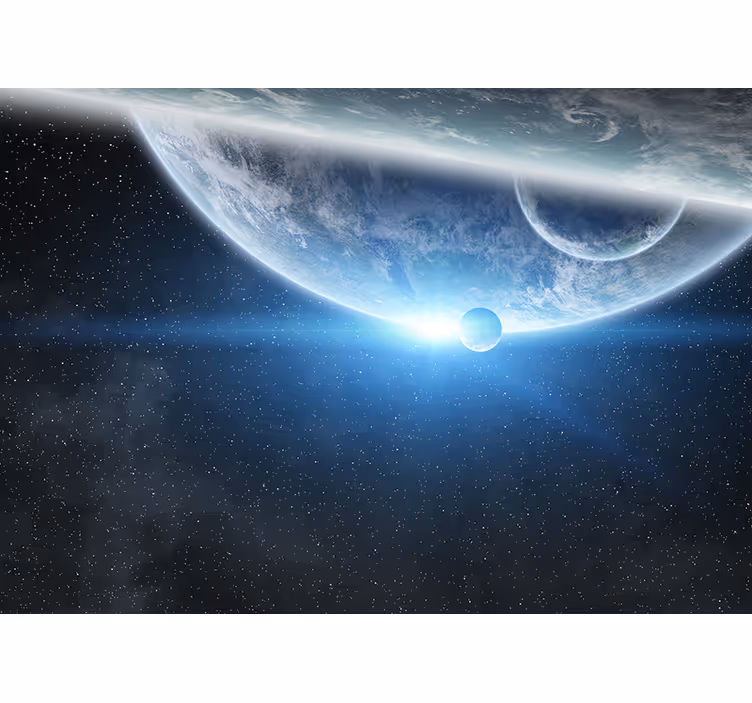 Erde aus dem weltraum Fototapete - TenStickers