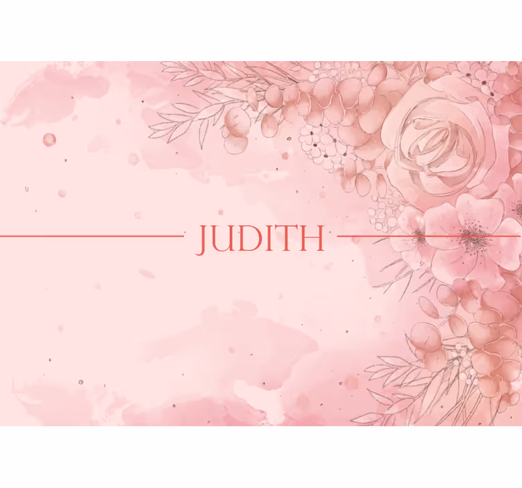 Fototapete personalisiert Rosa personalisierte blumen - TenStickers