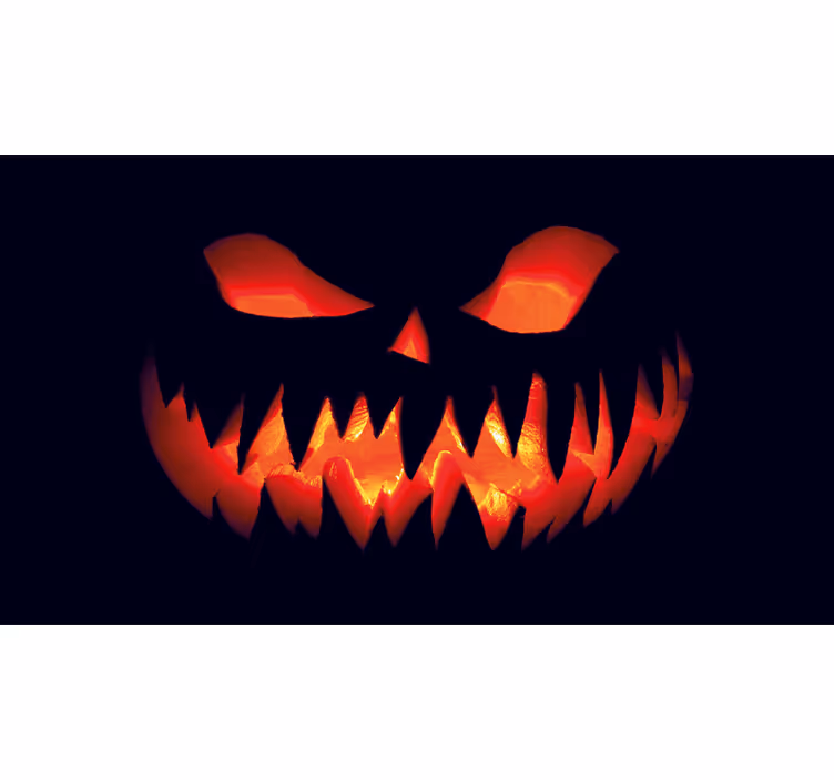 Fototapete Halloween furchterregendes kürbisgesicht - TenStickers