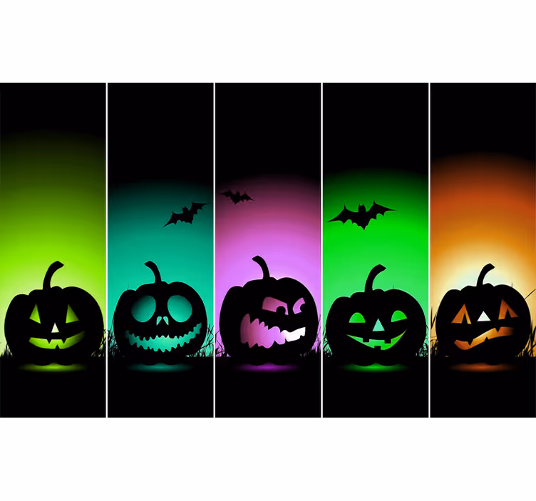 Fototapete halloween kürbisgesichter - TenStickers