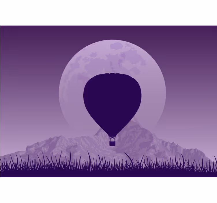 Fototapete Landschaft heißluftballonfahrt - TenStickers