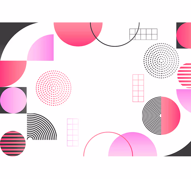 Fototapete abstrakt design mit geometrischen formen - TenStickers
