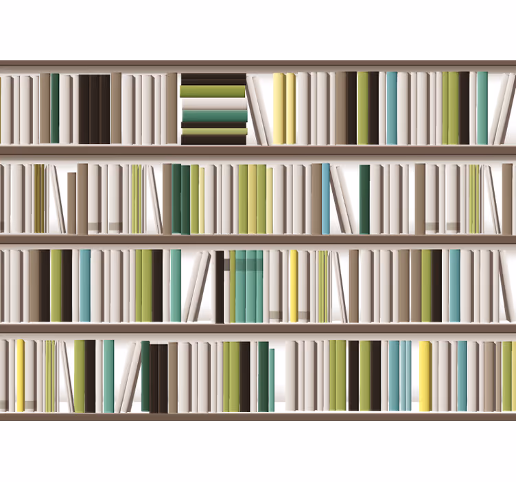 Fototapete Muster stilvolles bücherarrangement - TenStickers