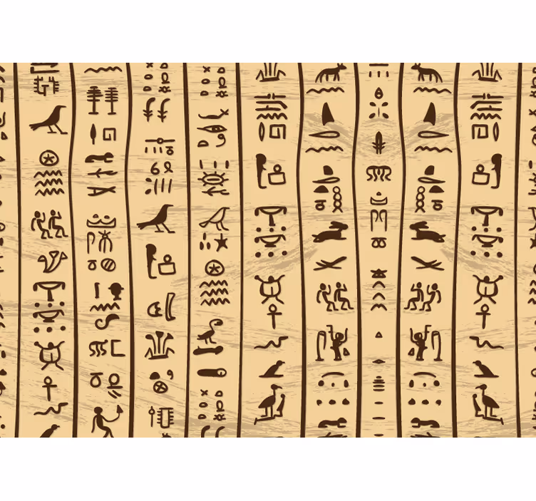 Fototapete Wohnzimmer ägyptische hieroglyphen - TenStickers