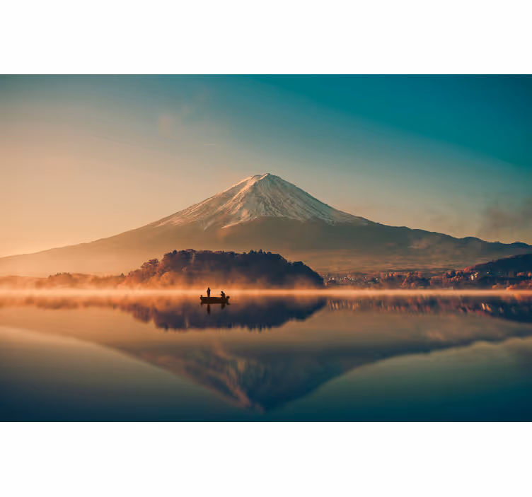 Fototapete Landschaft berg fuji reflexion - TenStickers