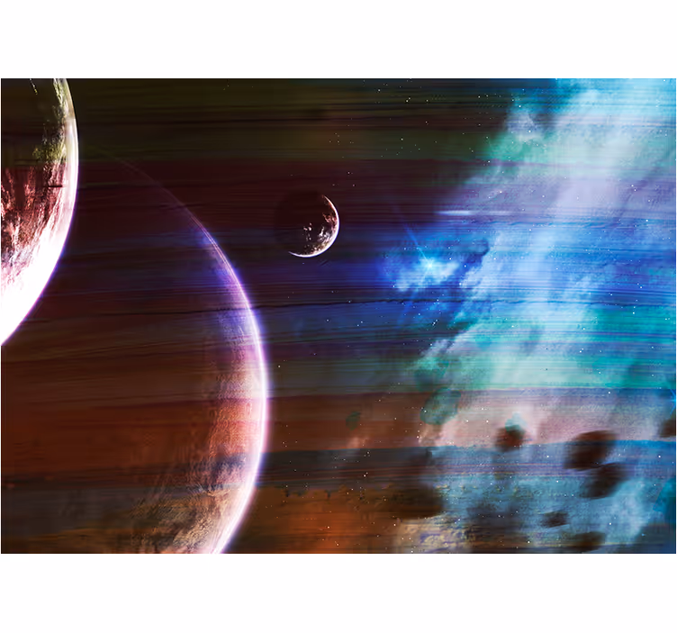 Fototapete Weltraum kosmische planetenszene - TenStickers