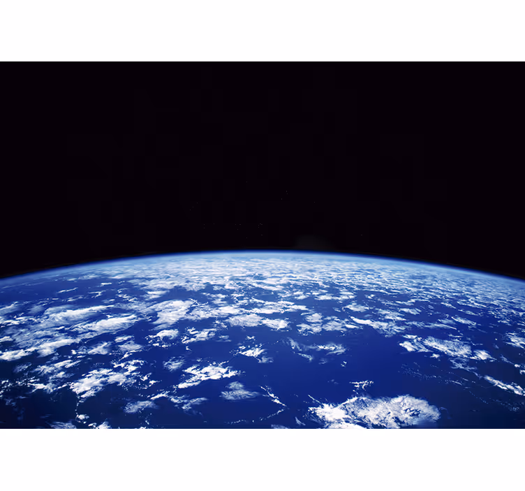 Fototapete Weltraum planet aus der umlaufbahn betrachtet - TenStickers