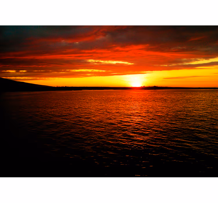 Fototapete Meer Ecuador strand bei sonnenuntergang - TenStickers