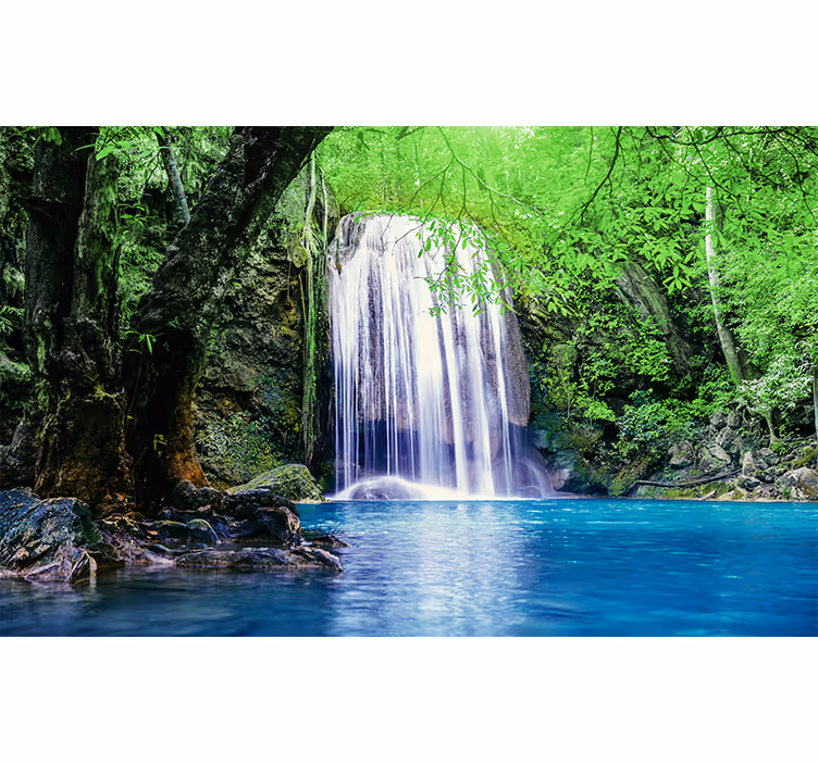 Fototapete natur ruhiger wasserfall landschaft - TenStickers