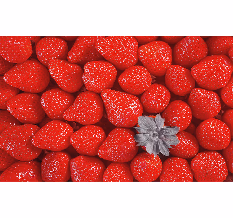 Fototapete blumen erdbeere und blüte - TenStickers