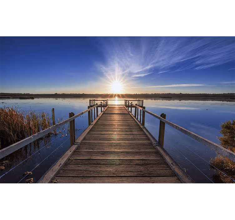 Fototapete Meer Steg am See - TenStickers