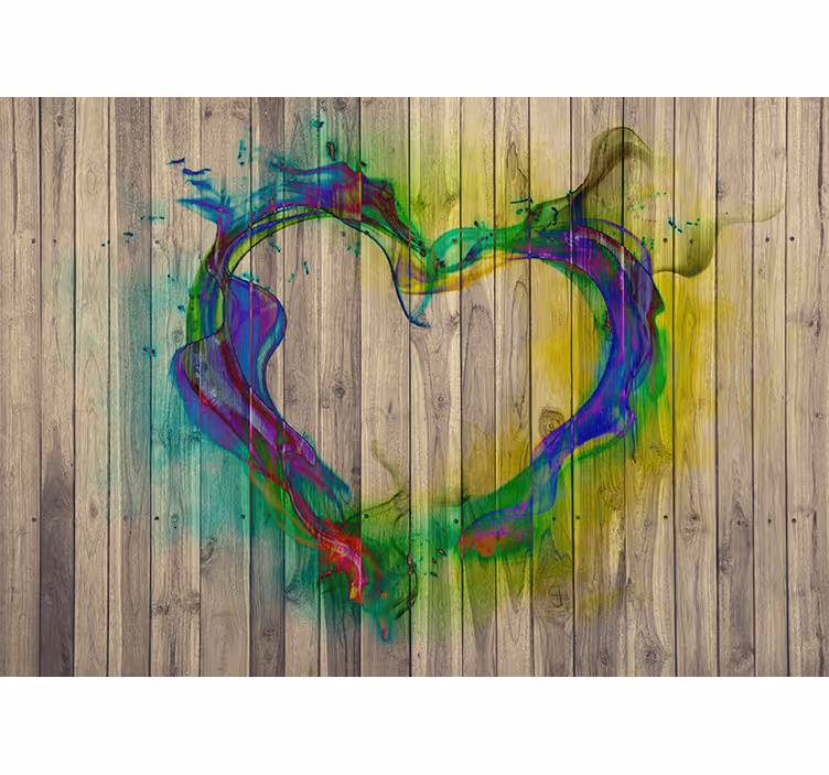 Fototapete Liebe lebendiges herz-design - TenStickers