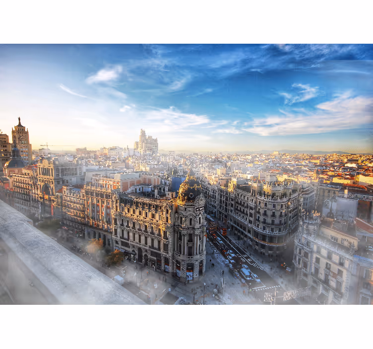 Fototapete madrid stadtansicht - TenStickers