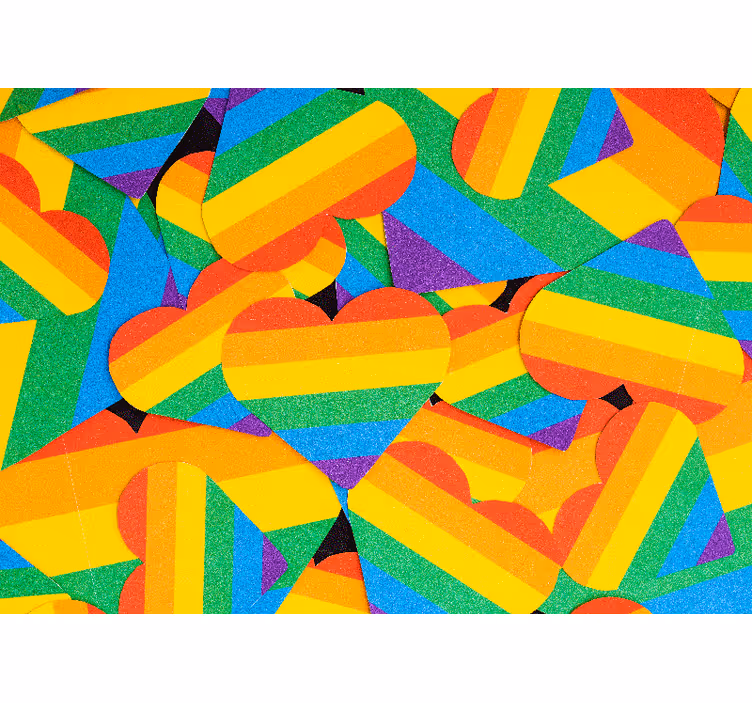Fototapete Liebe bunte herzmuster - TenStickers