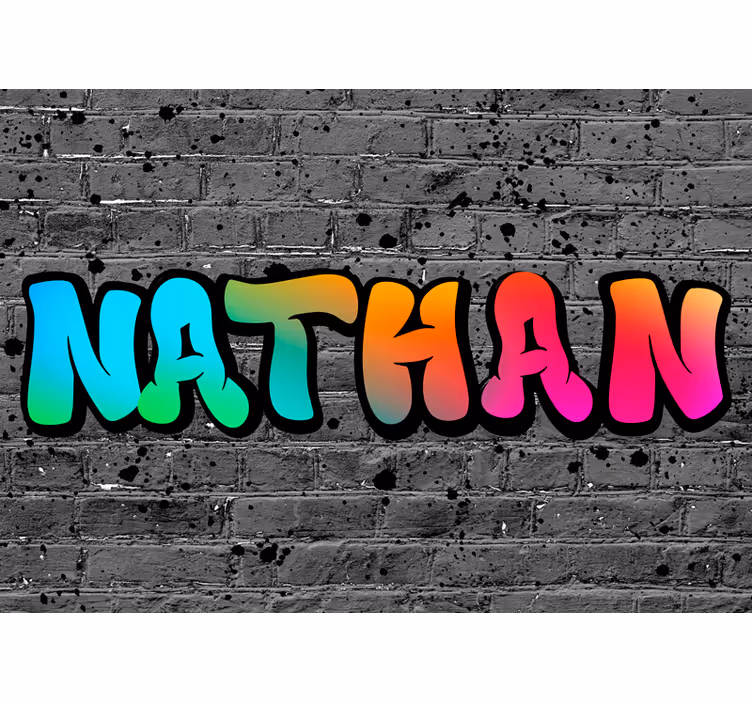 Fototapete sprüche mit lebendiger namenskunst - TenStickers