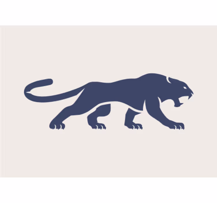Fototapete Löwe majestätische löwensilhouette - TenStickers
