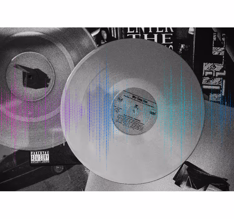Fototapete Musik schallwellen aus vinyl - TenStickers