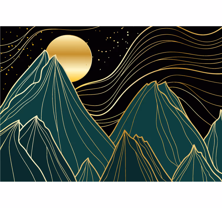 Fototapete Berge große bergkette - TenStickers
