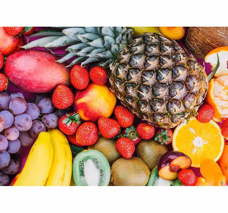 Fototapete blumen lebendige obstvielfalt - TenStickers