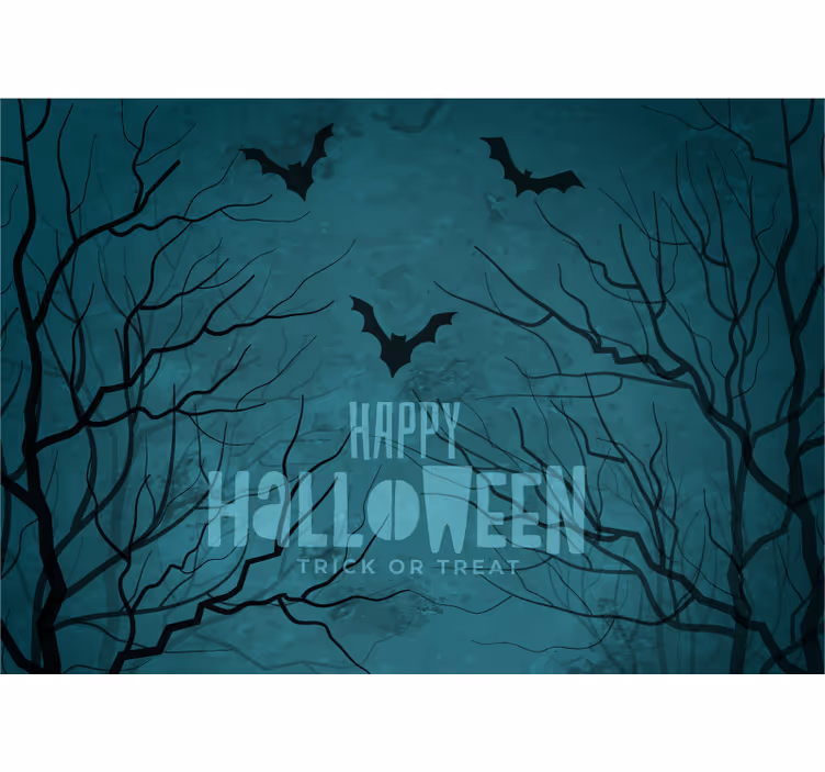 Fototapete Schlafzimmer Halloween aquarell fledermäuse - TenStickers