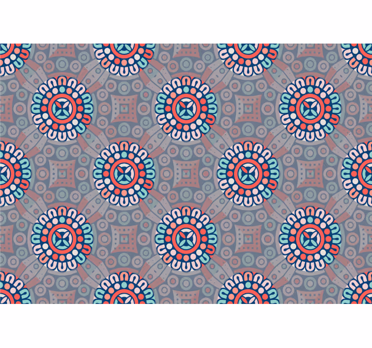 Fototapete Muster geometrische blumenmuster - TenStickers