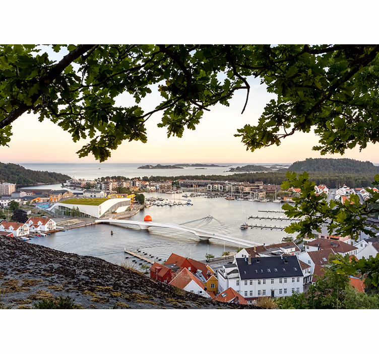 Fototapete städte mit reizvollem küstenblick - TenStickers