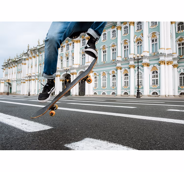 Fototapete städte skateboarder in bewegung - TenStickers