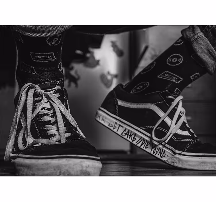 Wand Fototapete Skatesocken - TenStickers