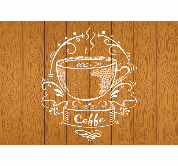 Fototapete sprüche im kaffeebecher design - TenStickers
