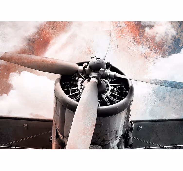 Fototapete Vintage Altes flugzeug - TenStickers