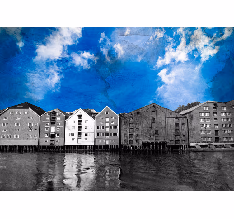 Fototapete Trondheimer stadthimmel - TenStickers