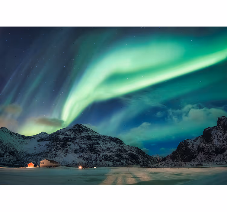 Fototapete Natur Nordlichter im winter - TenStickers