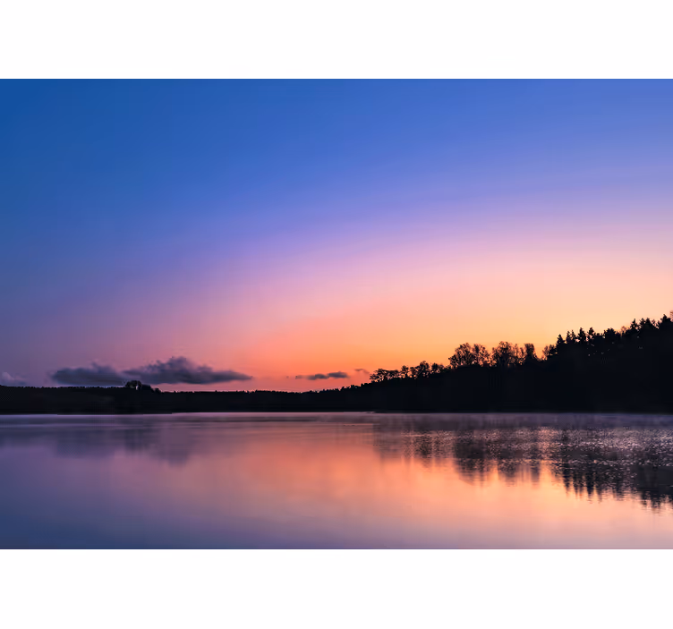 Fototapete landschaft ruhige see spiegelungen - TenStickers