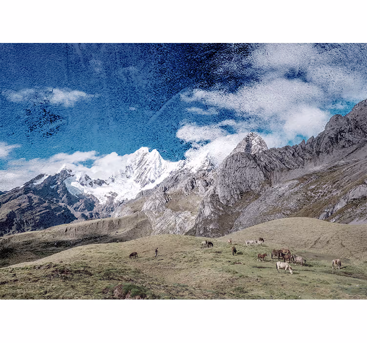 Fototapete Landschaft majestätische bergkette - TenStickers