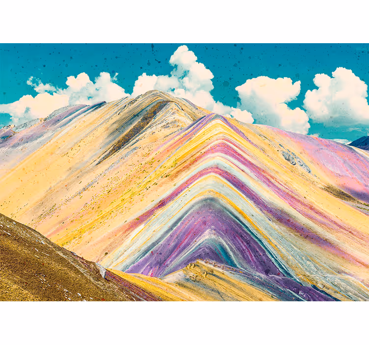 Fototapete landschaft bunte berggipfel - TenStickers