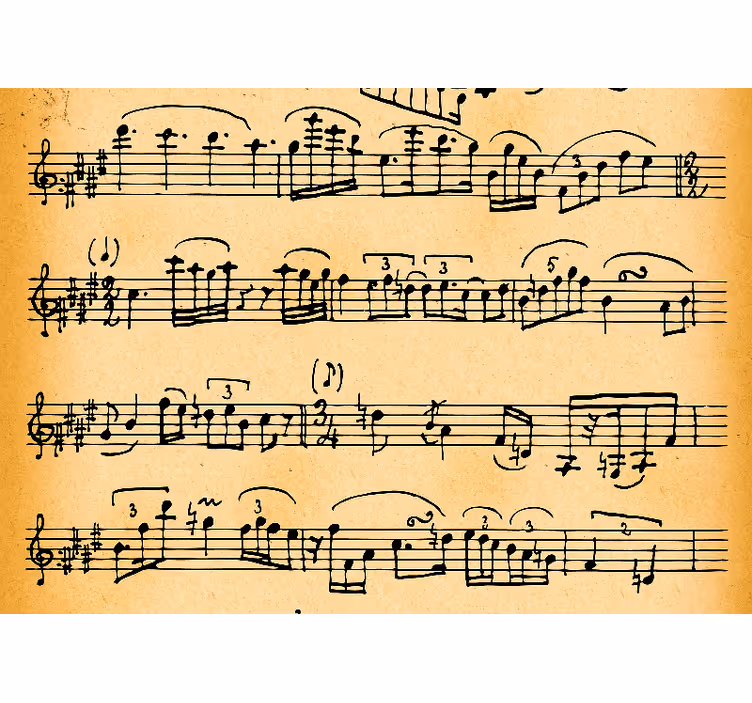Fototapete musik notenmuster - TenStickers