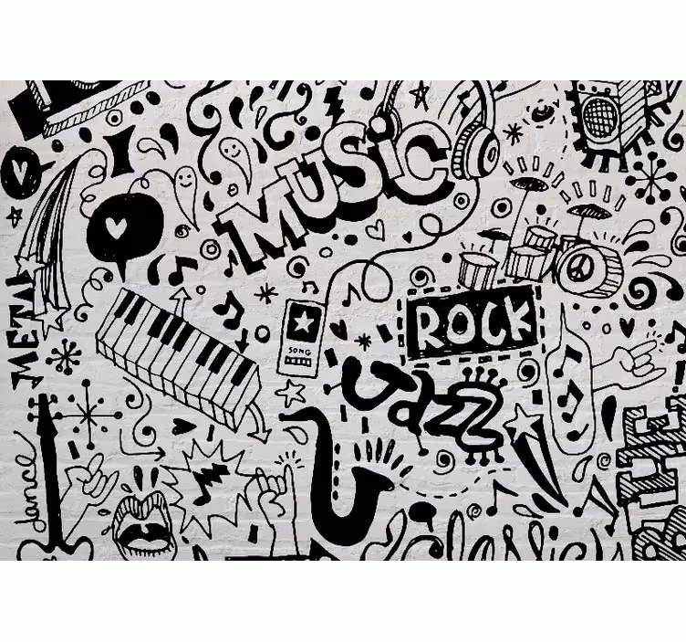 Fototapete musik musikalische stimmung kunstwerk - TenStickers