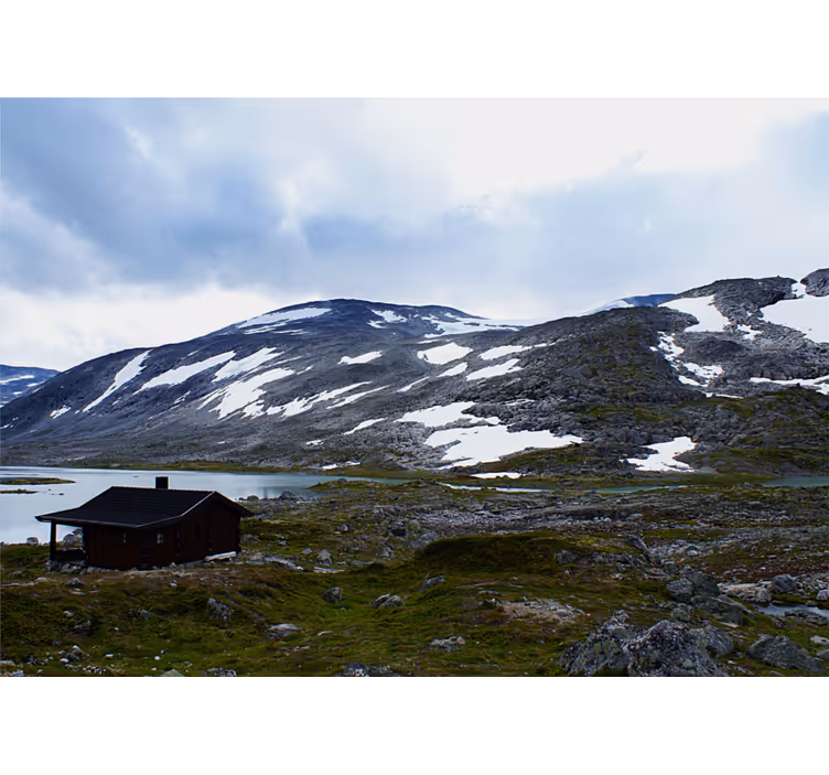Fototapete landschaft bergsee rückzugsort - TenStickers