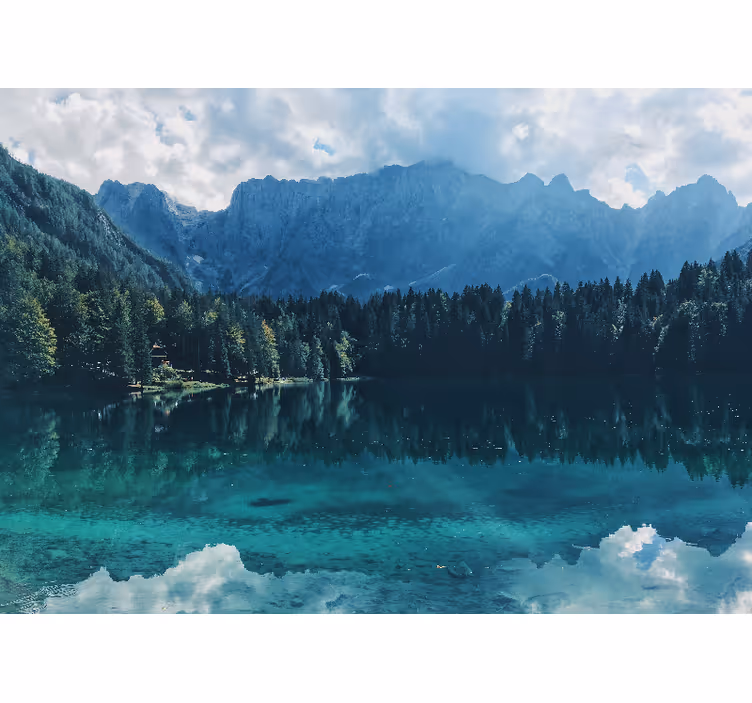 Fototapete landschaft bergsee echo - TenStickers