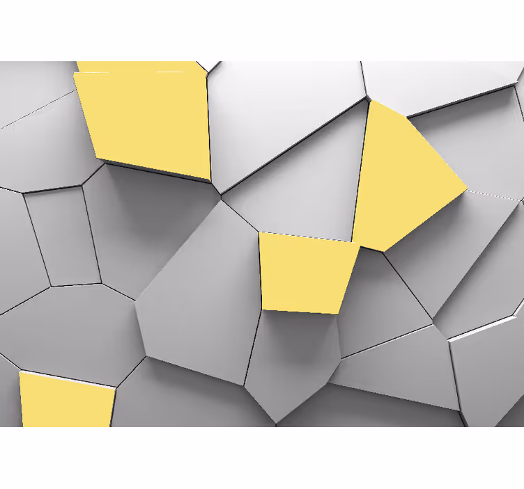 Fototapete 3D geometrische gelbe paneele - TenStickers