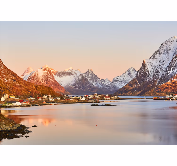 Fototapete landschaft bergige küstenruhe - TenStickers
