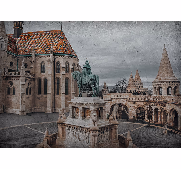 Fototapete städte blick auf das schloss budapest - TenStickers