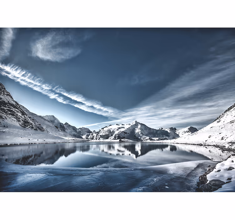 Fototapete Esszimmer Tolle weiße berge - TenStickers