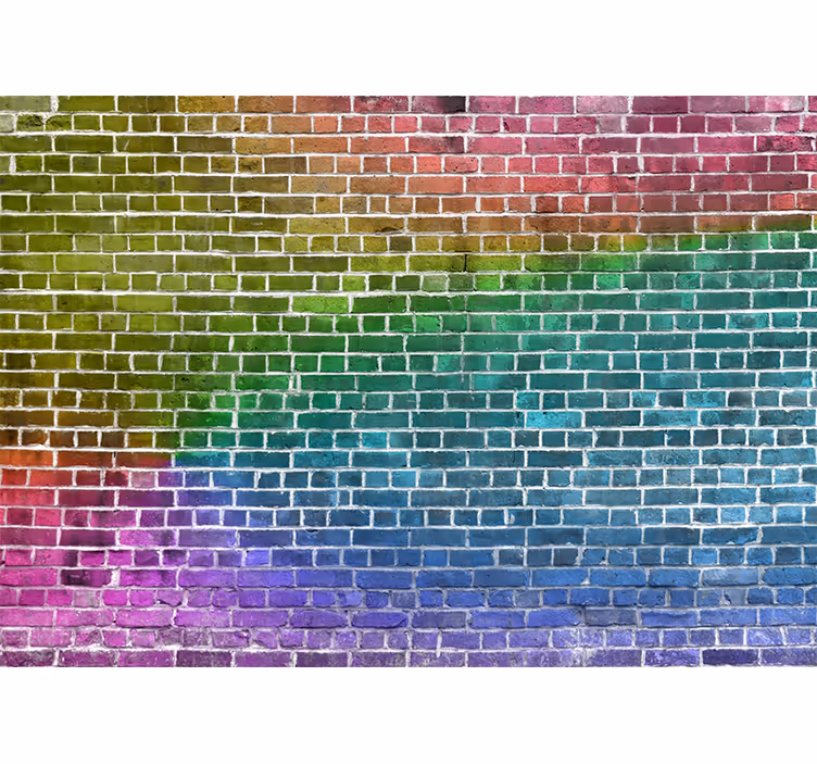 Fototapete muster regenbogenziegel muster - TenStickers