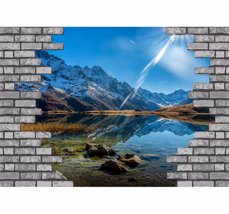 Fototapete landschaft bergecho landschaft - TenStickers