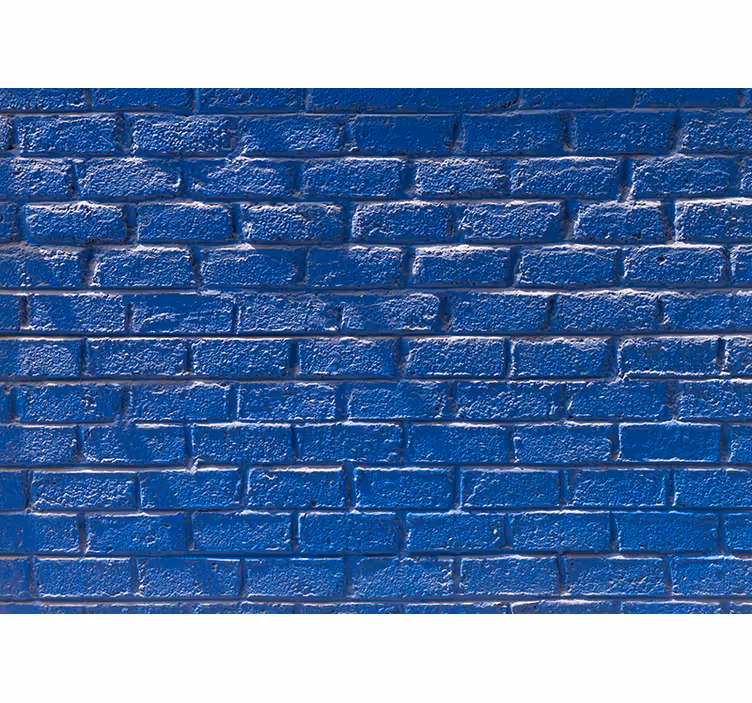 Fototapete Hochzeit Vorderansicht blauer backstein - TenStickers