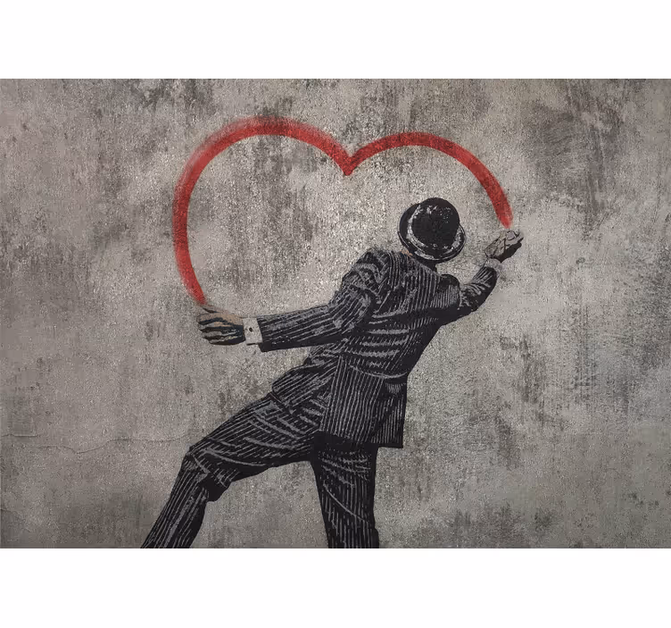 Fototapete Urbane Kunst Banksy herz graffiti g - TenStickers