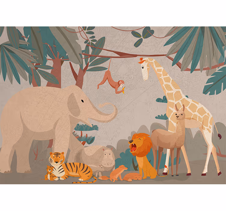 Fototapete Natur Safari flora und fauna - TenStickers